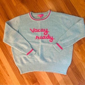 Lilly Pulitzer Light Blue Sweater with Pink Details
